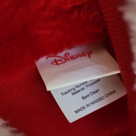 Disney Red and White Plush Santa Hat With Mickey Ears - Picture 2 of 3